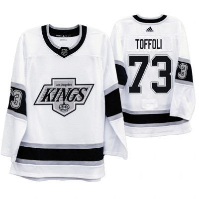 Los Angeles Kings #73 Tyler Toffoli Men's Adidas 2019-20 Heritage White Throwback 90s NHL Jersey Men's